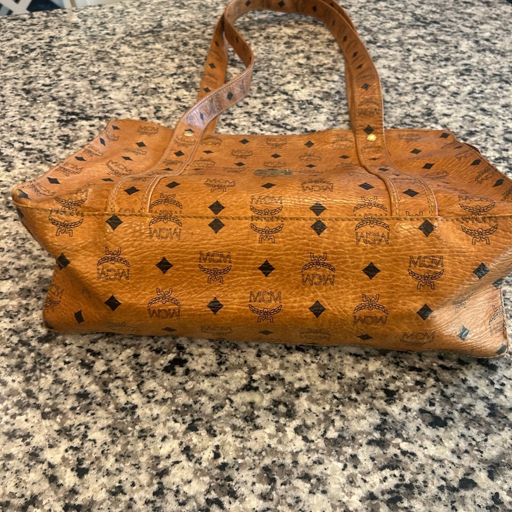 MCM Logo Monogram Tote Bag - Picture 2 of 16